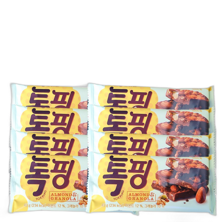 오리온 톡핑 아몬드 & 그래놀라, 43g, 40개