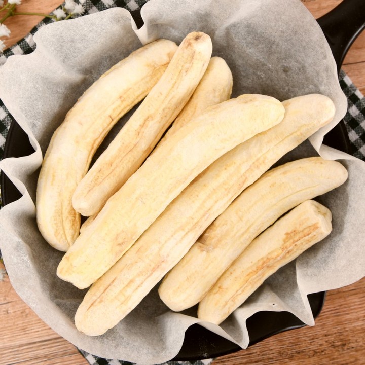 바삭한 리얼 100% 통 동결건조 바나나 칩, 1개, 100g