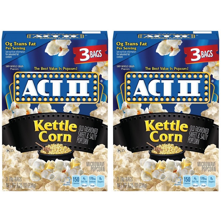 액트 ACT II 케틀 콘 팝콘 3개입, 2개, 234g
