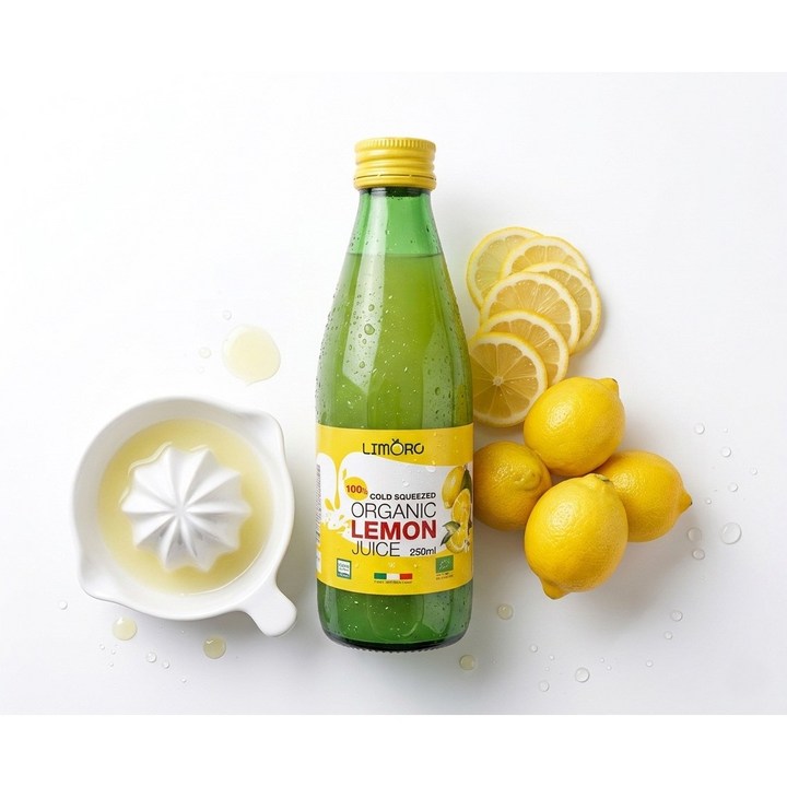 리모로 콜드 스퀴즈드 유기농 레몬 착즙 주스, 1개, 250ml