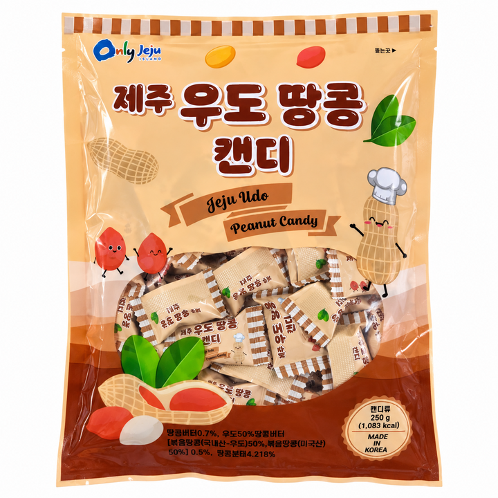 제주 우도 땅콩캔디 알사탕, 1개, 250g