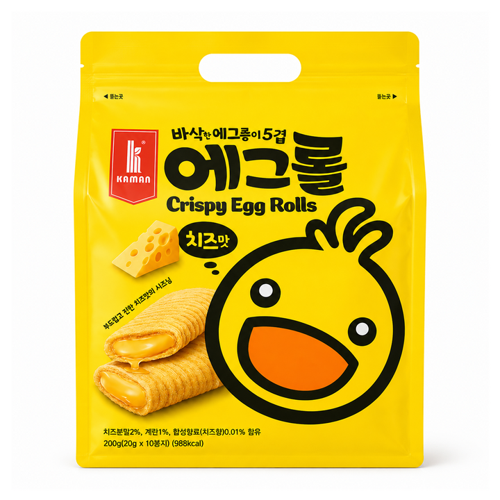kaman 크리스피 에그롤 치즈맛, 200g, 1개