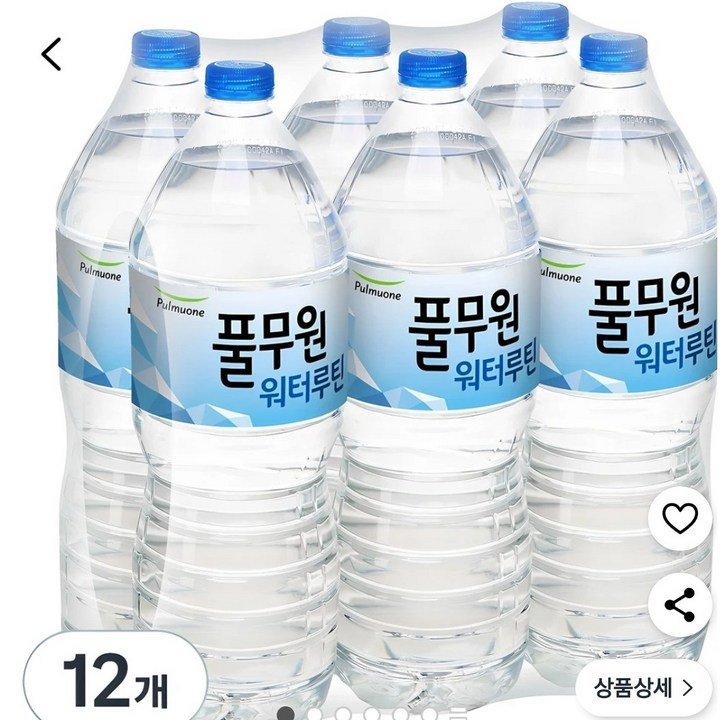 풀무원샘물 워터루틴, 2L, 6개