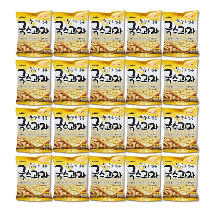 수제 두부과자 두부함량 아이들 온가족 웰빙간식 국수과자, 100g, 20개