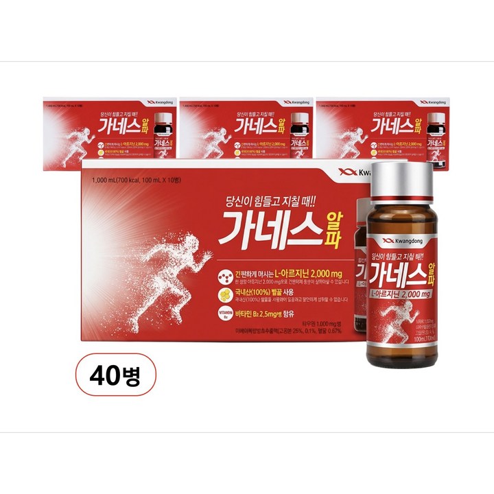 광동제약 가네스 알파, 100ml, 40개