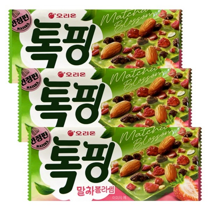 톡핑 오리온 말차블라썸, 43g, 3개