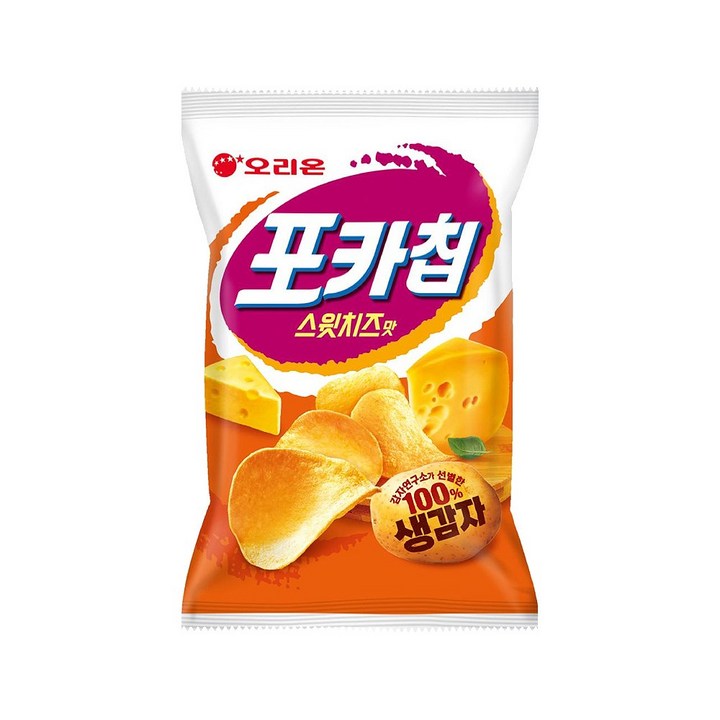 오리온 포카칩 스윗치즈맛 감자스낵, 60g, 6개