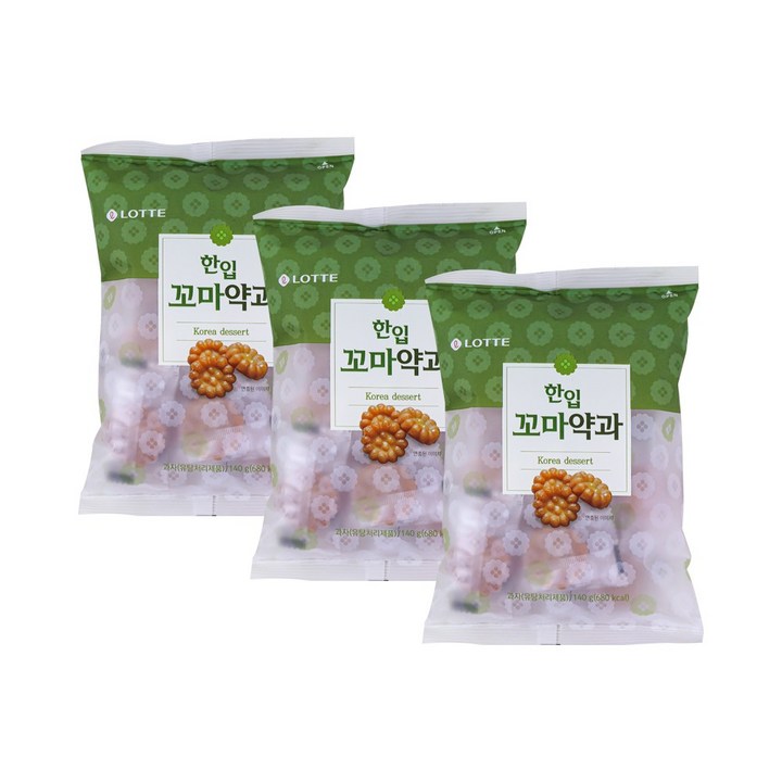 롯데웰푸드 한입꼬마약과, 140g, 3개