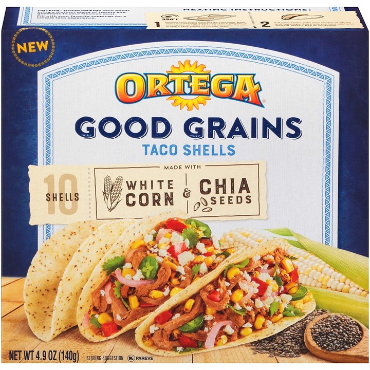 오르테가 굿 그레인 타코 쉘, 140g, 10개입