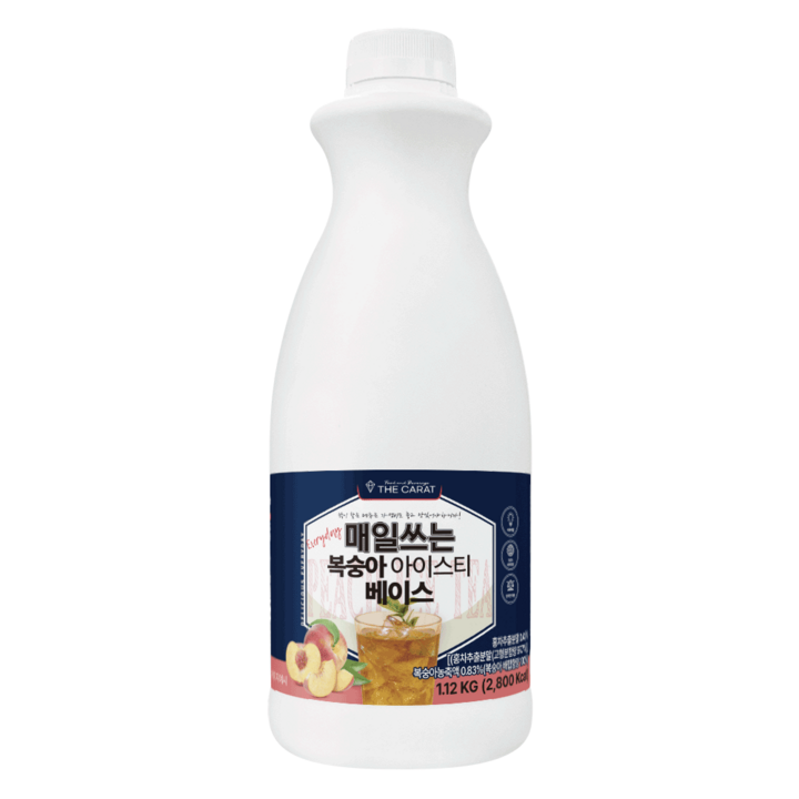 더캐럿 매일쓰는 복숭아아이스티 베이스 농축액, 1.12L
