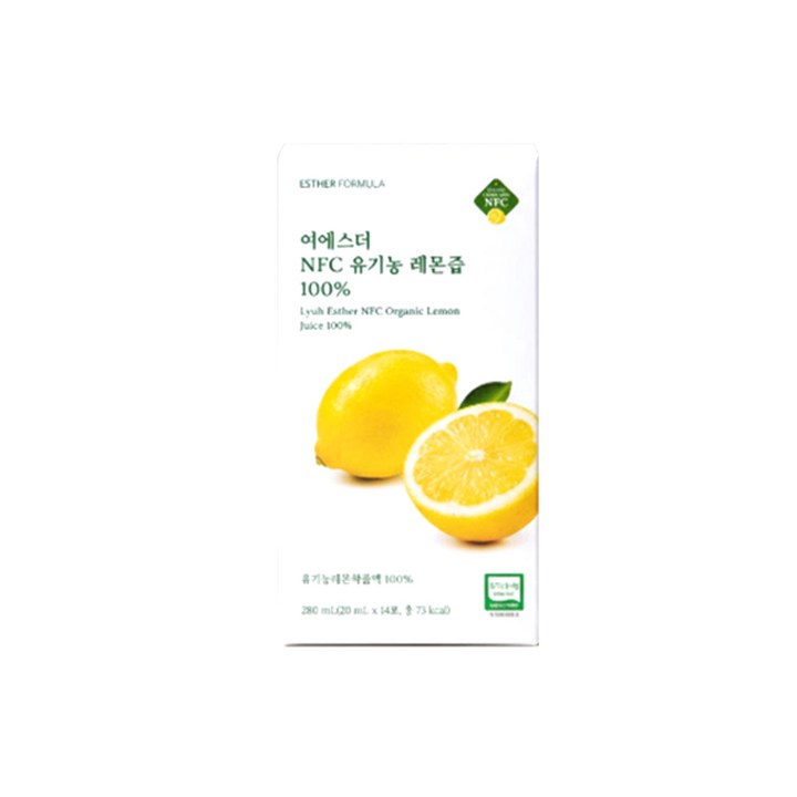 에스더포뮬러 여에스더 NFC 유기농 레몬즙 100%, 20ml, 4개