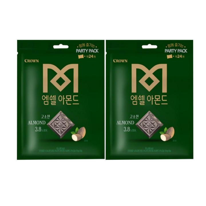 크라운 엠쉘 아몬드 초콜릿, 150g, 2개
