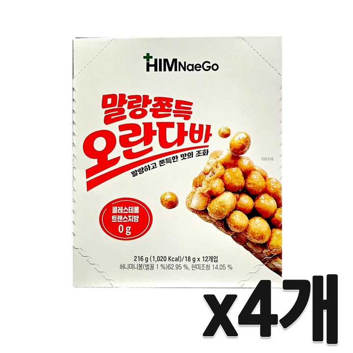 힘내고 말랑 쫀득 오란다바, 216g, 4개