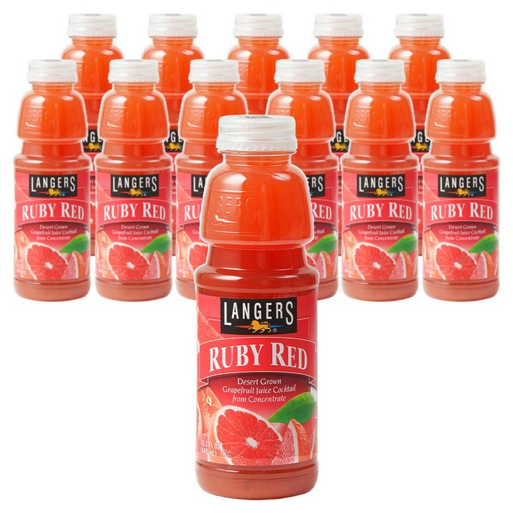 랭거스 루비레드 자몽 주스, 449ml, 12개