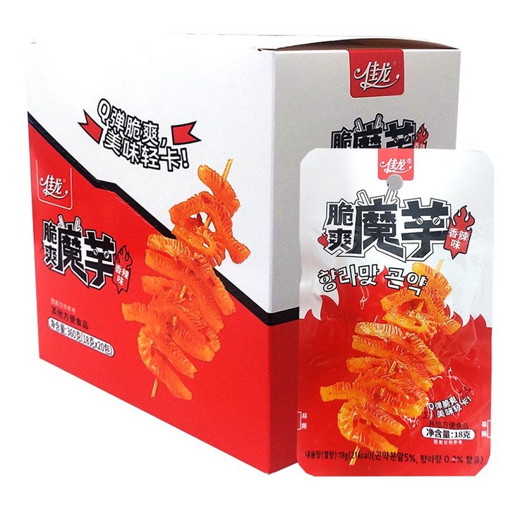 중국 간식 향라맛 설곤약 20입, 360g, 1개