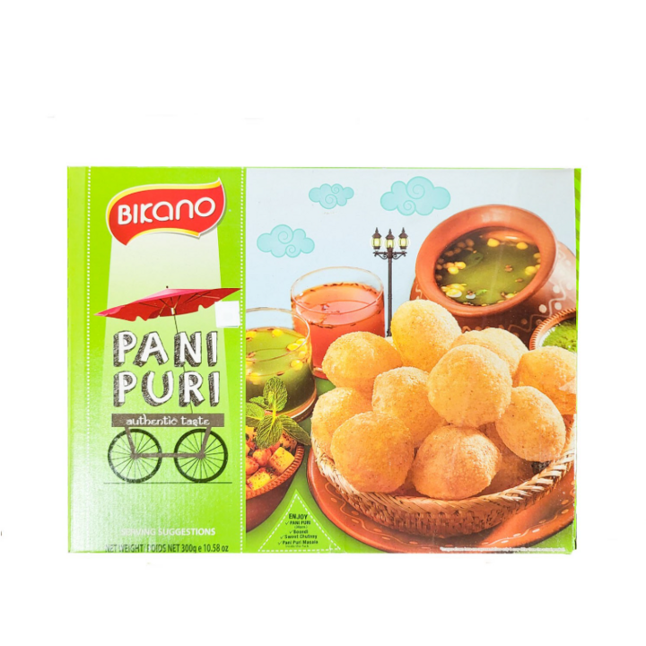Bikano PANI PURI 파니프리 300g 비카노 인도 과자 INDIA FOOD SNACK 수입 프리파니 음식 식품 BICANO 파니 푸리 퍼리, 1개