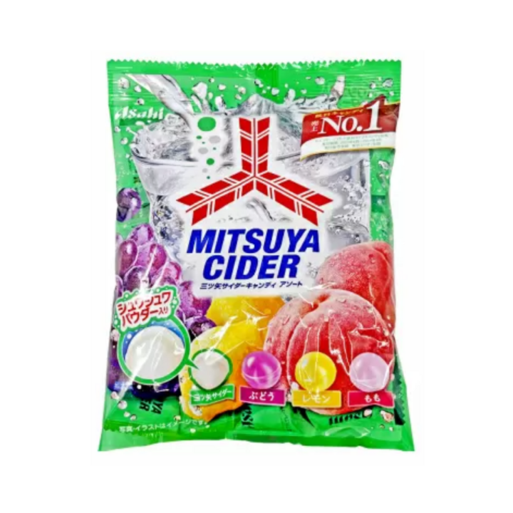 Asahi 미츠야 사이다 사탕 4가지맛, 108g, 1개