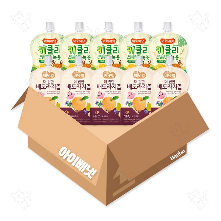 아이배냇 배냇밀 더진한 배도라지즙 5개 + 키클리 녹용주스 5개, 10개, 100ml