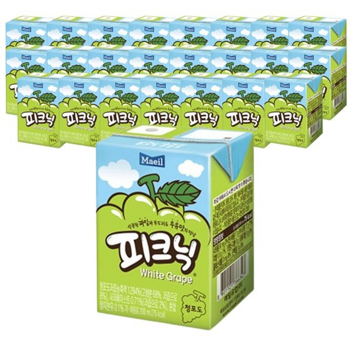 매일유업 피크닉 청포도 200ml 24팩 1세트