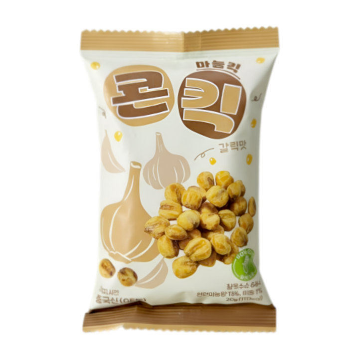주당부리 베이키드 콘킥 NON-GMO 갈릭맛 개별포장, 1개, 20g