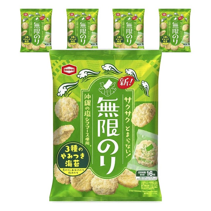 카메다 무한김 쌀과자 16개입, 5개, 73g