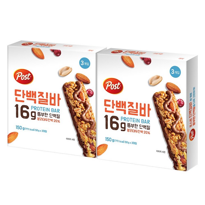 포스트 단백질바 3p, 150g, 2개