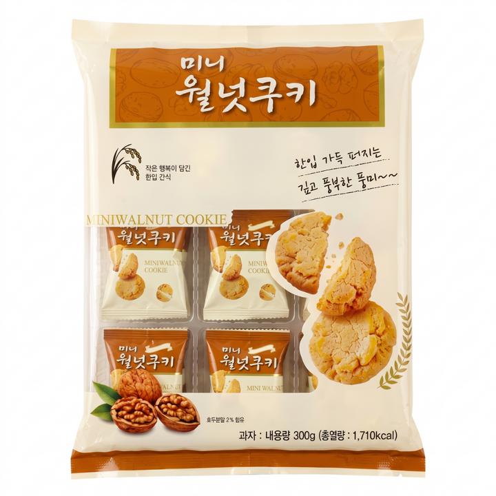 미니 월넛 쿠키, 1개, 300g