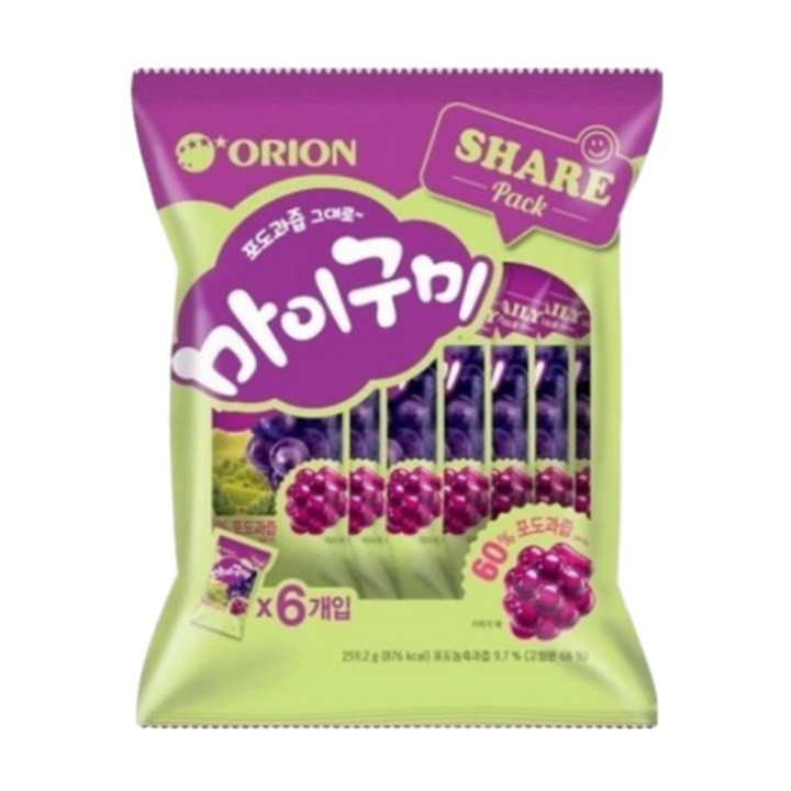 마이구미 오리온 젤리 포도 6개입, 4개, 259.2g