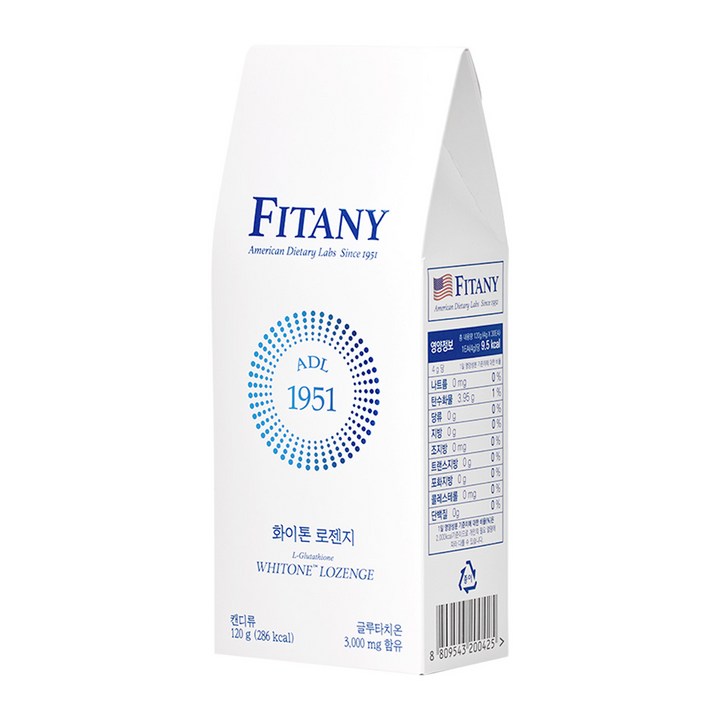 [FITANY] 피타니 화이톤 로젠지 글루타치온 구강용해 로젠지 타입, 120g, 1박스