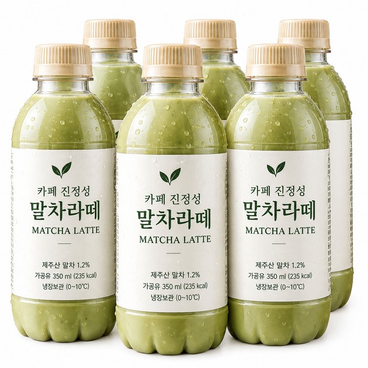 카페진정성 말차라떼, 6개, 350ml