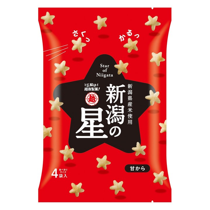 에치고세이카 니이가타의 별 달콤짭짤한 맛 4개입, 1개, 80g