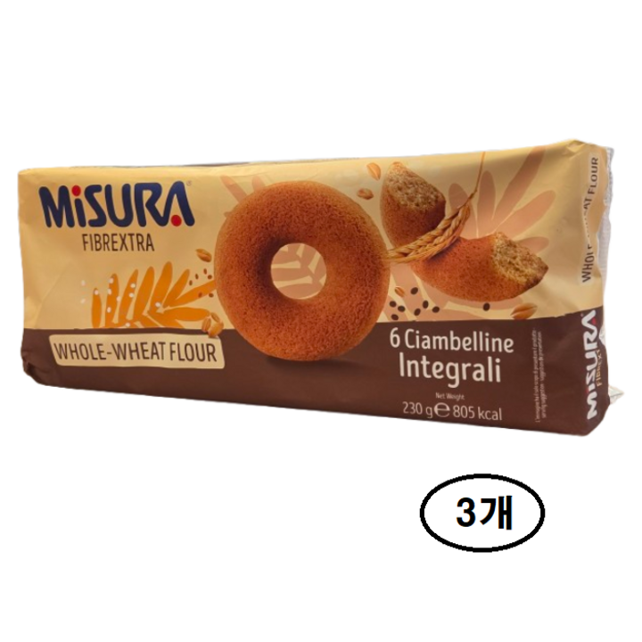 미주라 통밀도넛츠, 230g, 3개