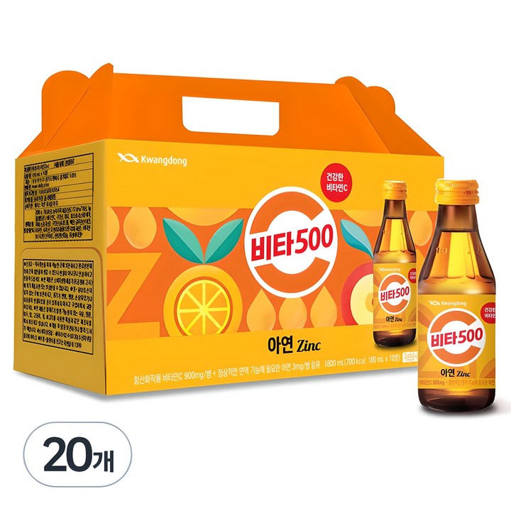비타500 아연, 180ml, 20개