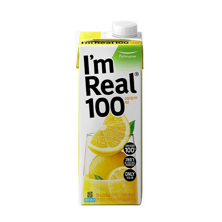 아임리얼 100 레몬, 5개, 730ml