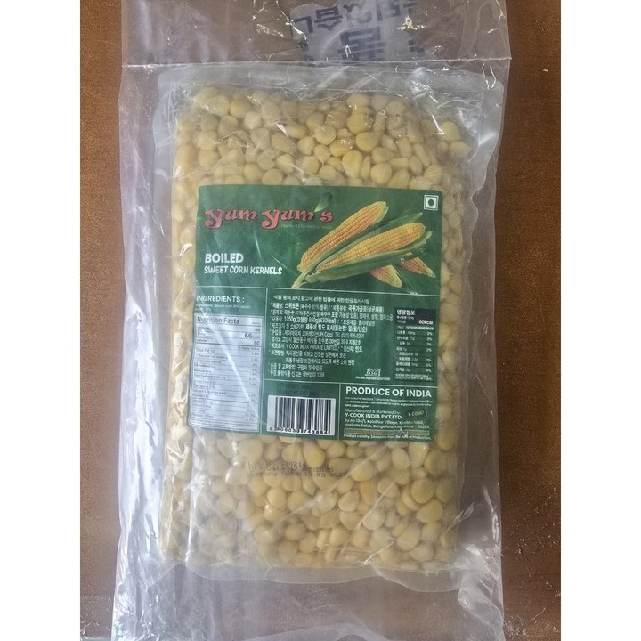 yum yum s sweet corn kernels 스위트콘, 1kg, 1개