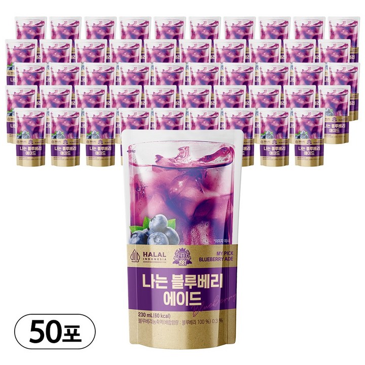 [태웅식품] 나는블루베리에이드 230ml, 50개