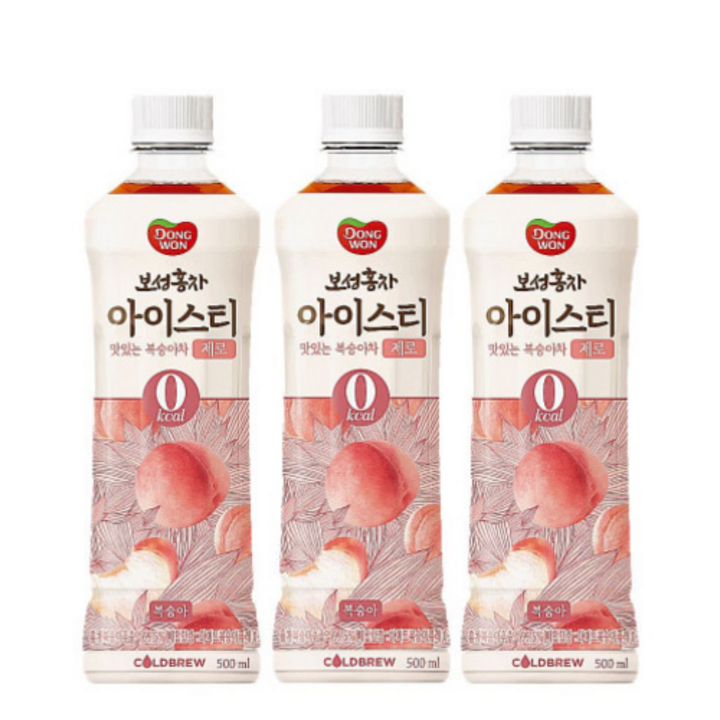 보성홍차 아이스티 제로 복숭아, 500ml, 20개