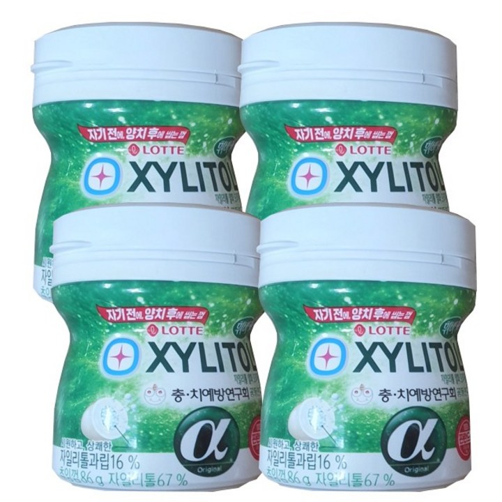 롯데 자일리톨 알파 86g x 4개, 1세트