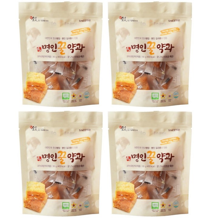 김규흔한과 명인 꿀약과, 80g, 4개