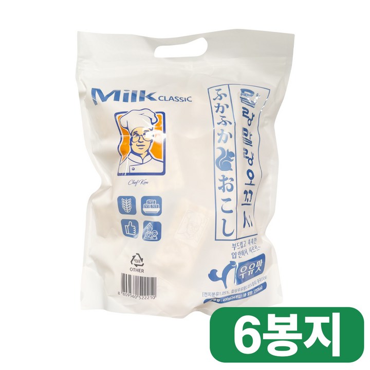 밀크클래식쌀과자 말랑말랑 오꼬시 우유맛, 6개, 400g