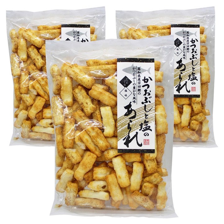 Toyo Confectionery 가쓰오부시와 소금의 아라레, 150g, 3개