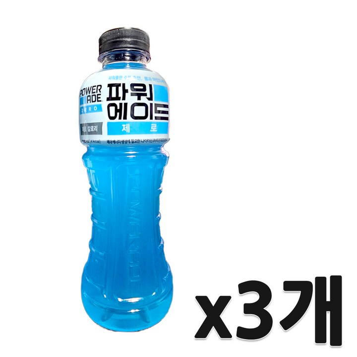 파워에이드 제로, 600ml, 3개