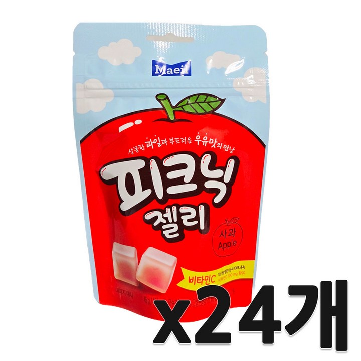 피크닉 젤리 사과, 24개, 45g