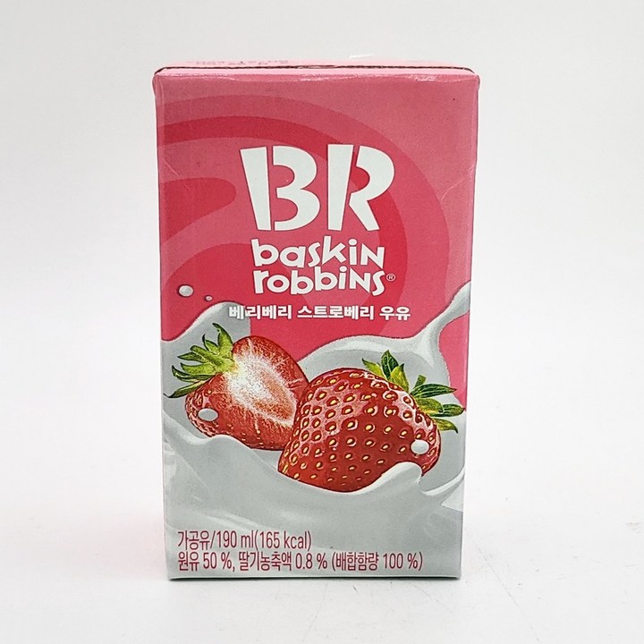 베스킨라빈스 우유 베리베리스트로베리, 190ml, 10개