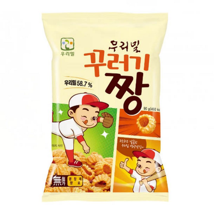 우리밀 꾸러기짱 스낵 과자 90g 5봉, 10개