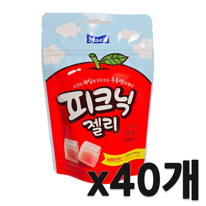 피크닉 젤리 사과, 40개, 45g