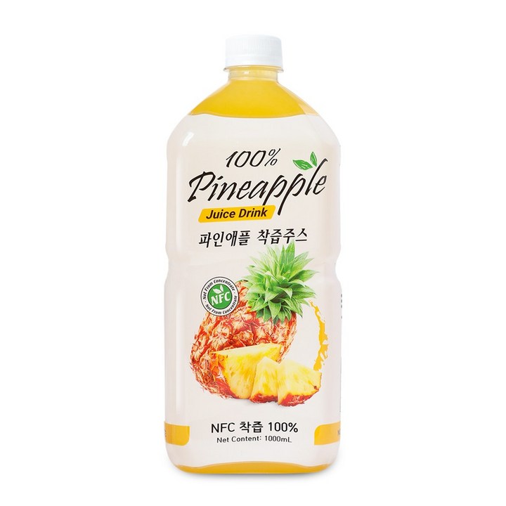 파모빗 파인애플 착즙 주스 100%, 4개, 1L