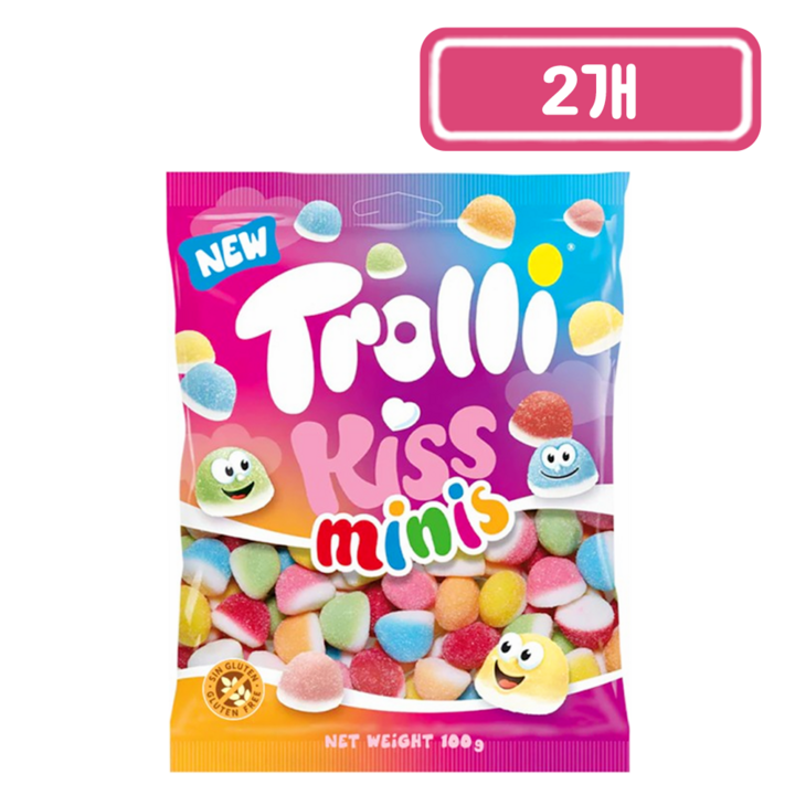 트롤리 키스미니스 젤리, 2개, 100g
