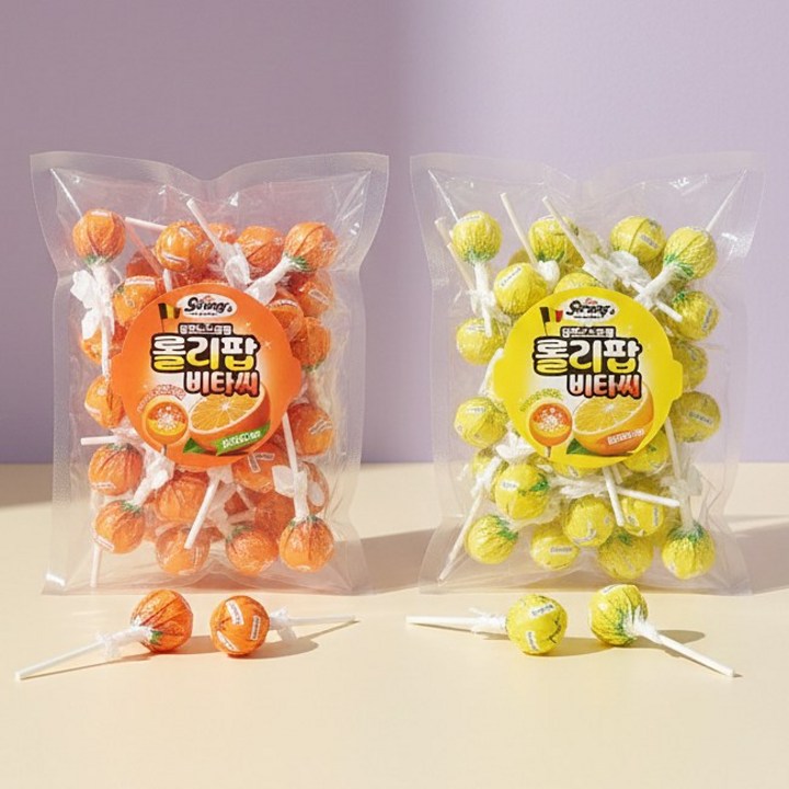 알프스스트롱 롤리팝 비타씨 막대사탕 오렌지, 10g, 60개