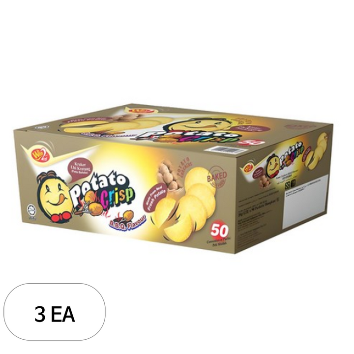 윈윈푸드 포테이토 크리스프 스낵 바베큐맛 50p, 1kg, 3개